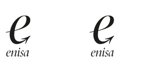 Logo of the public company Enisa in white